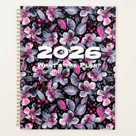Gloria-Schwarz, Grau, Rosa Florales anpassbares Pl Planer