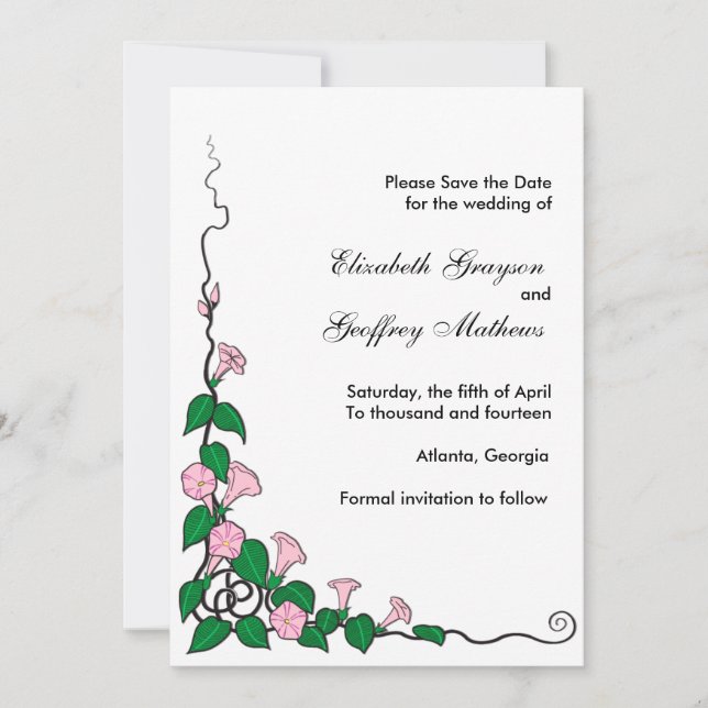 Gloria - Speichern Sie die Datumskarten Save The Date (Vorderseite)