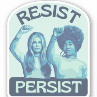 Gloria Steinem und Angela Davis Portrait Aufkleber
