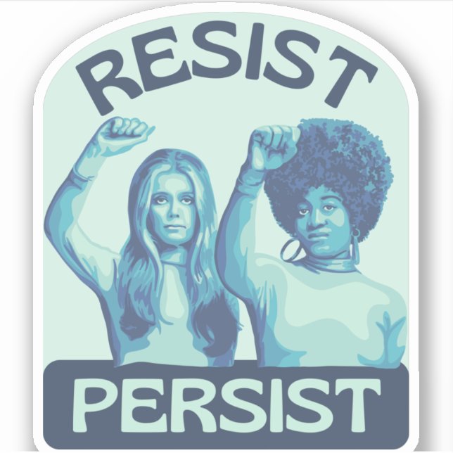 Gloria Steinem und Angela Davis Portrait Aufkleber (Vorderseite)