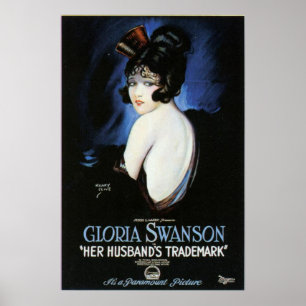 Gloria Swanson Ehemanns Markenzeichen Filmplakat Poster
