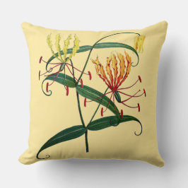 Gloriosa Lilien orange und gelbes Wurfs-Kissen Kissen