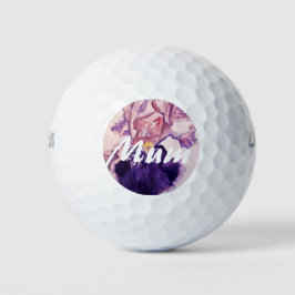 Glorioues Lila Iris Aquarellmalerei Golfball