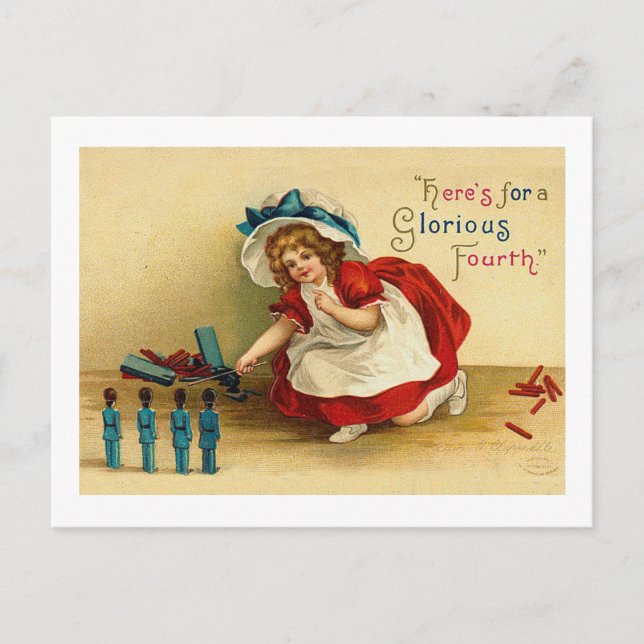 Glorious Amerikanische Unabhängigkeitstag Grußkart Postkarte (Vorderseite)