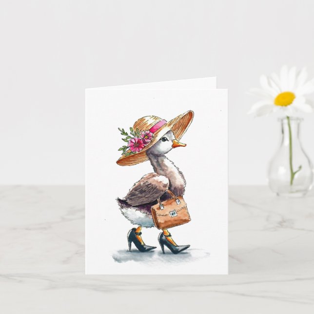 Glorious Goose Greetings Card Karte (Kleine Pflanze)