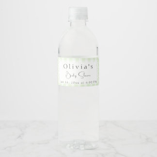 Glorious Green Gingham Water Flasche