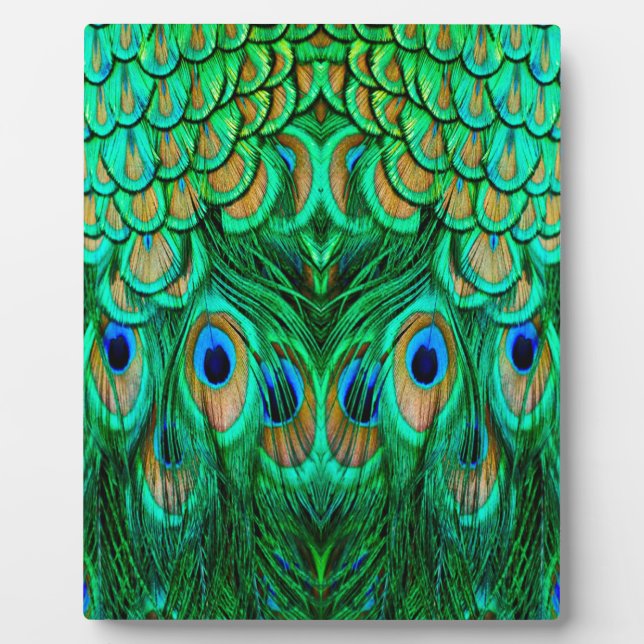 Glorious Peacock Feathers Fotoplatte (Vorderseite)