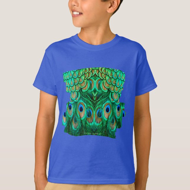 Glorious Peacock Feathers T-Shirt (Vorderseite)