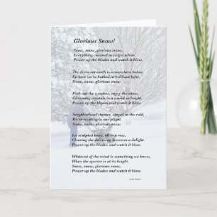 Glorious Snow Seasonal Gedicht Karte