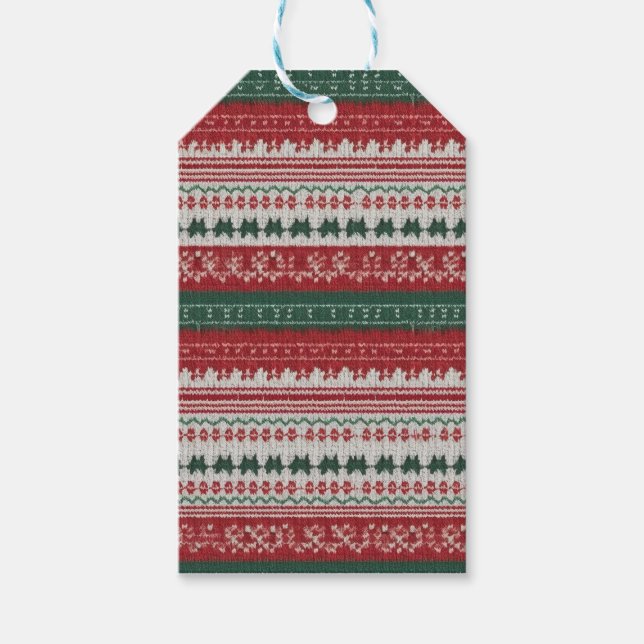 Glorious Tacky Ugly Christmas Sweater Design Geschenkanhänger (Vorderseite)