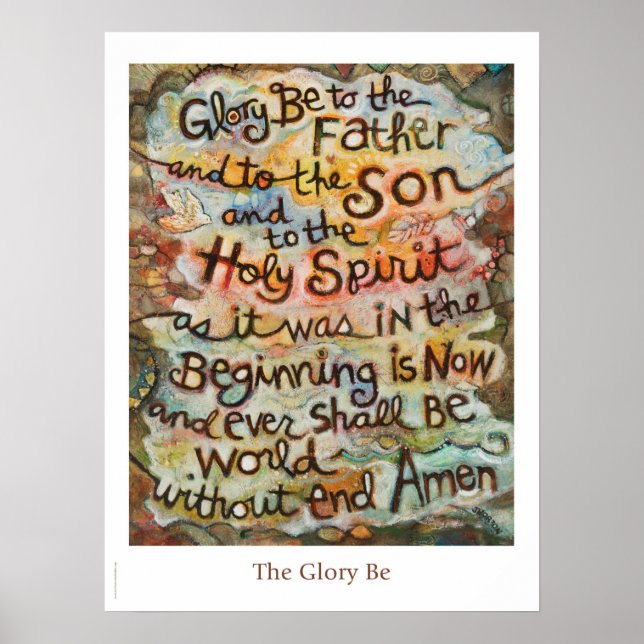 Glory Be Prayer Poster für katholische Klassenzimm (Vorne)