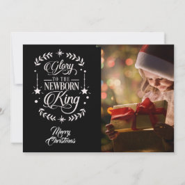 Glory to /Christmas Quote/zweiseitige Karte / schw