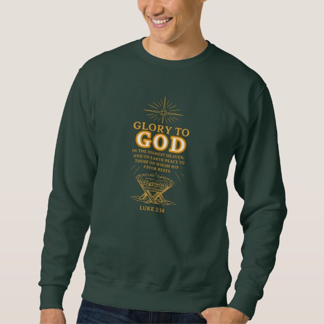 Glory to GOD - Christmas Sweatshirt (Vorderseite)
