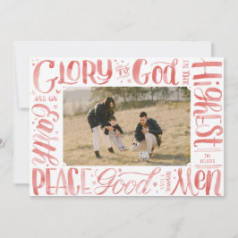 Glory to God Watercolor Brush Letters Feiertagskarte