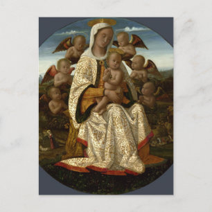 GLORY TO JESUS UND MARY POSTKARTE
