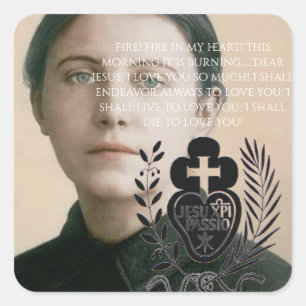 GLORY TO SAINT GEMMA QUADRATISCHER AUFKLEBER