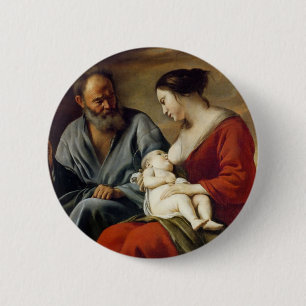 GLORY TO THE HOLY FAMILY BUTTON