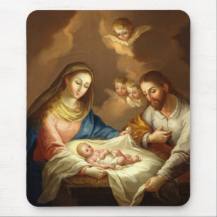 GLORY TO THE HOLY FAMILY MOUSEPAD