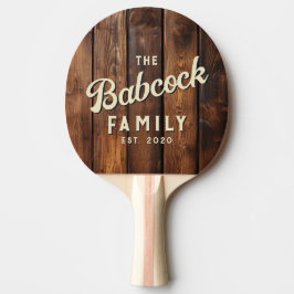 Gloss Stain Boards Retro Family Name & Year Tischtennis Schläger