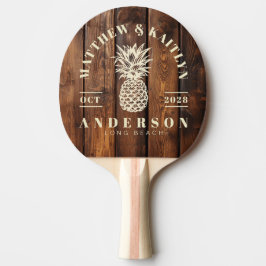 Gloss Stain Boards Tropical Pineapple Wedding Tischtennis Schläger
