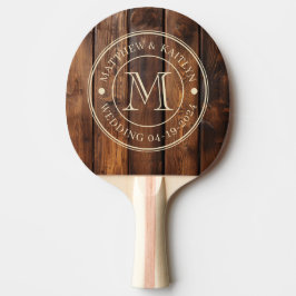Gloss Stain Boards Wedding Monogram Tischtennis Schläger