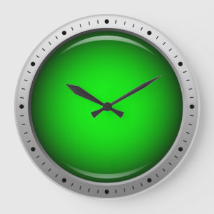Glossgrün Große Wanduhr