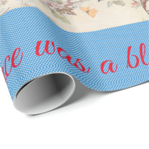 Glosswrapping Paper Blue Bird Geschenkpapier