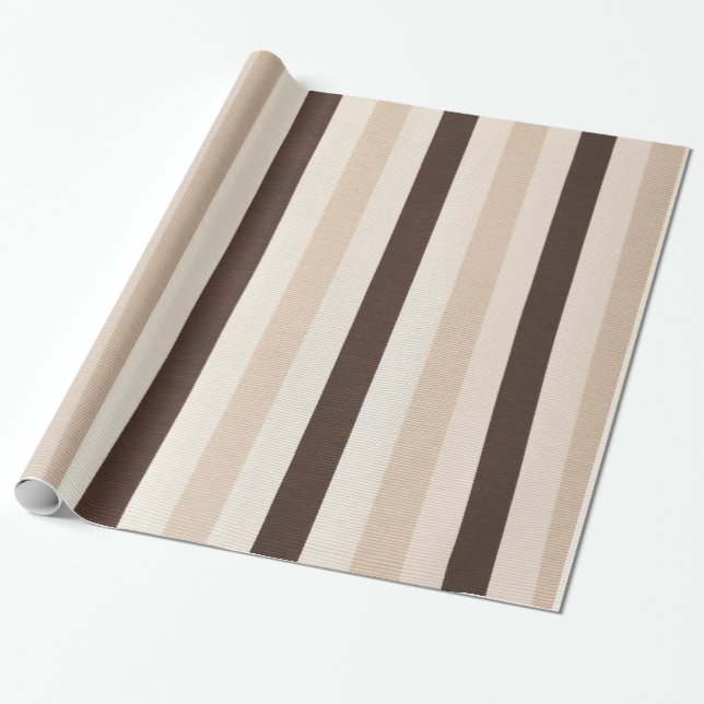 Glosswrapping Paper Brown Beige White Geschenkpapier (Ungerollt)