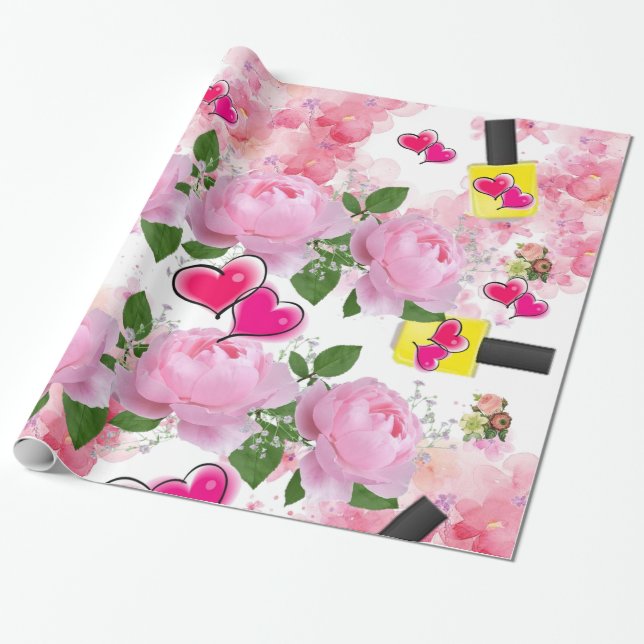 Glosswrapping Paper, florgelgelber Nagel, Polnisch Geschenkpapier (Ungerollt)