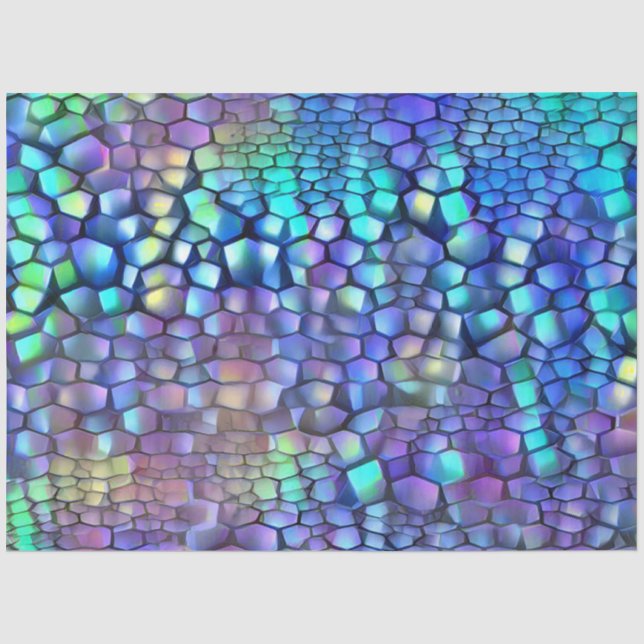 Glossy Blue Lila Wall Street Seidenpapier (Vorderseite)
