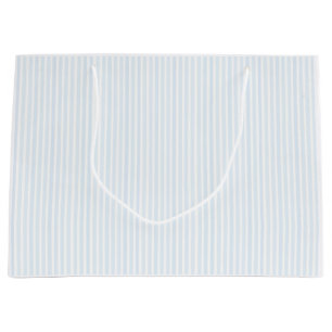 Glossy Blue Striping Pastell-Beutel Große Geschenktüte