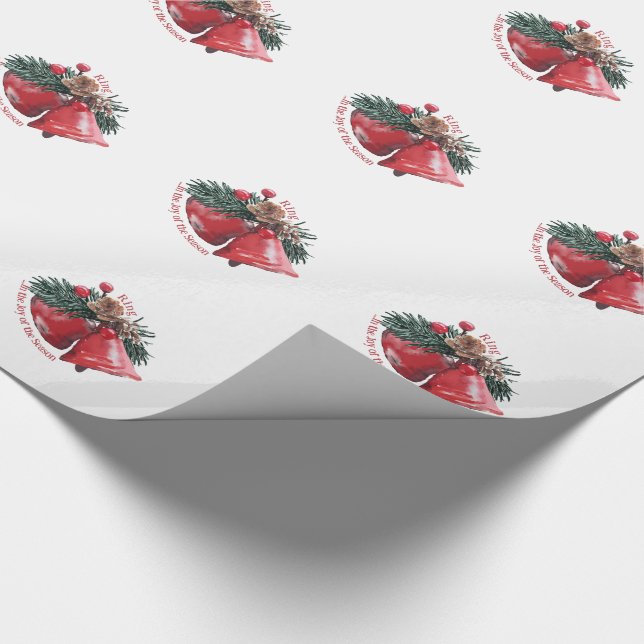 Glossy Christmas Wrapping Paper - Ring in the Joy Geschenkpapier (Ecke)