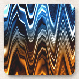 Glossy Color Waves Untersetzer