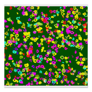 Glossy Floral Painting Poster