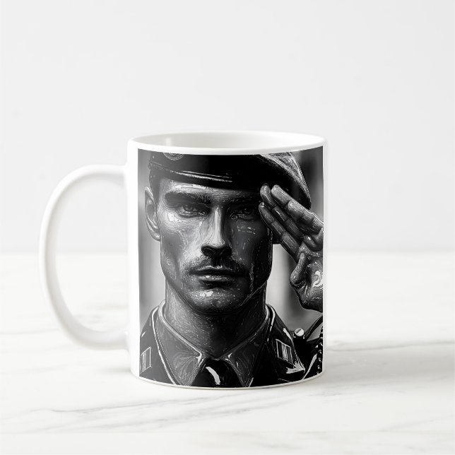 Glossy French Soldier Kaffeetasse (Links)