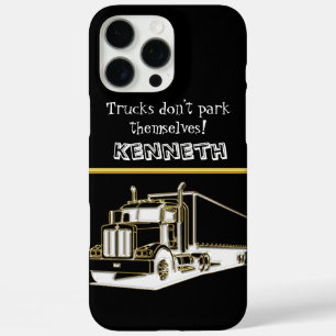 Glossy Gold Semi-Truck Render iPhone 16 Pro Max Hülle
