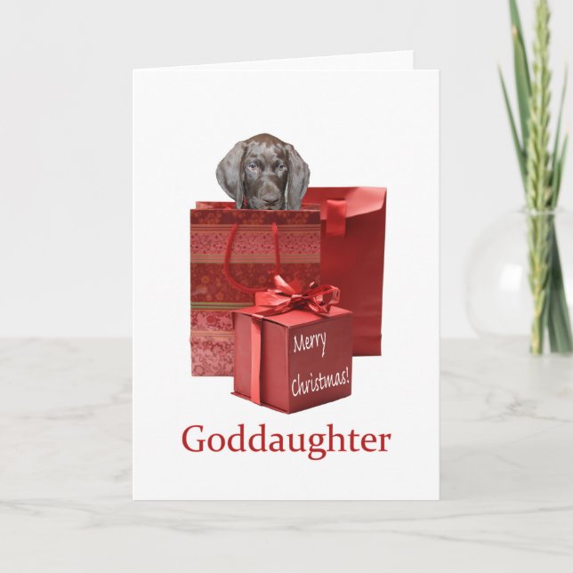 Glossy Grizzly Godtochter Frohe Weihnachten (Vorderseite)