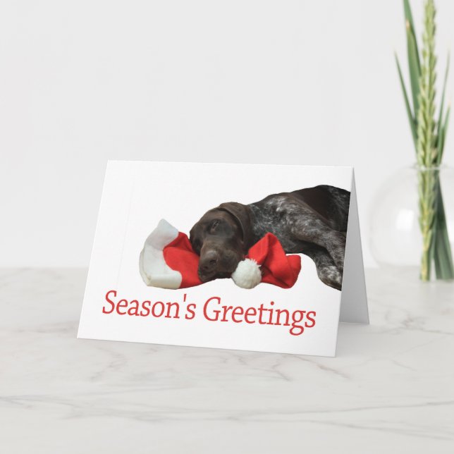 Glossy Grizzly Season's Greetings Feiertagskarte (Vorderseite)