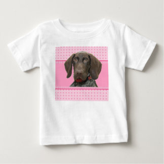Glossy Grizzy Puppy Girl Baby T-shirt