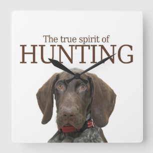 Glossy Grizzy wahrer Jagdgeist Quadratische Wanduhr