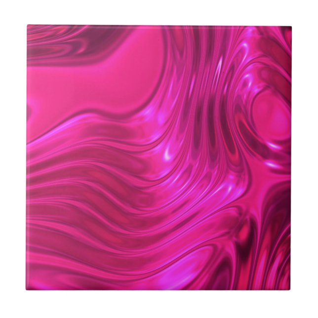 Glossy Hollywood Cerise Super Pink Fliese (Vorderseite)