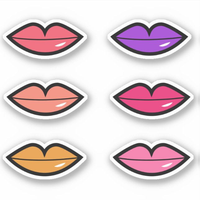 Glossy Lips Aufkleber (Vorderseite)