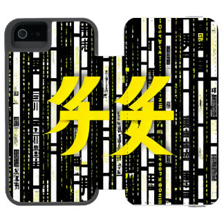 Glossy Pink Donut with Dark Sprinkles Incipio Watson™ iPhone 5 Geldbörsen Hülle