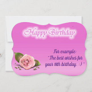 Glossy Popular Rose Geburtstagskarte