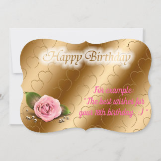 Glossy Popular Rose Geburtstagskarte