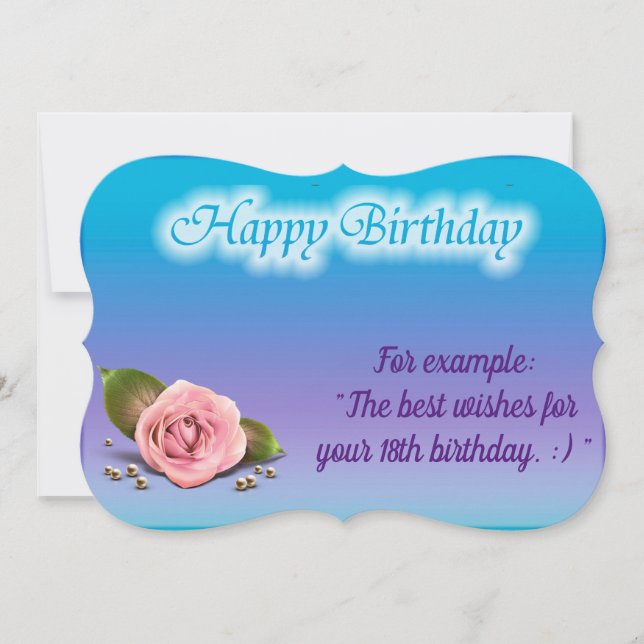 Glossy Popular Rose Geburtstagskarte (Vorderseite)