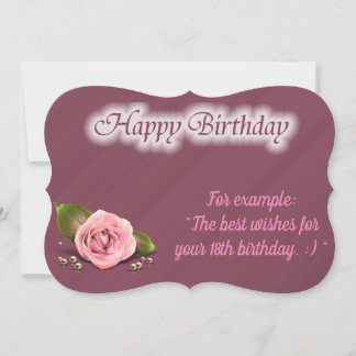 Glossy Popular Rose Geburtstagskarte