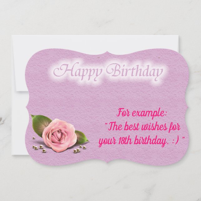 Glossy Popular Rose Geburtstagskarte (Vorderseite)