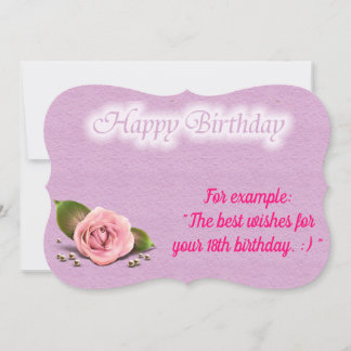 Glossy Popular Rose Geburtstagskarte