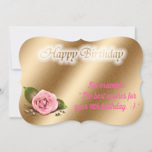 Glossy Popular Rose Geburtstagskarte